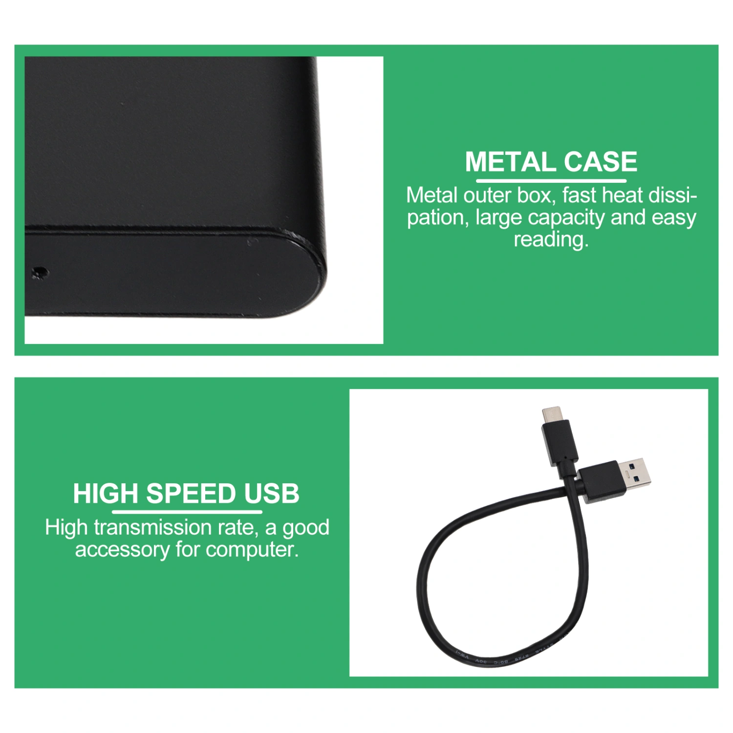 1pc Mobile SSD Mini Expansion Hard Disk Portable Hard Drive External Hard Drive