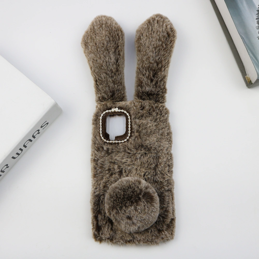 Lovely Ear Cellphone Case Furry Fluffy Phone Shell Compatible with A12/M12/F12