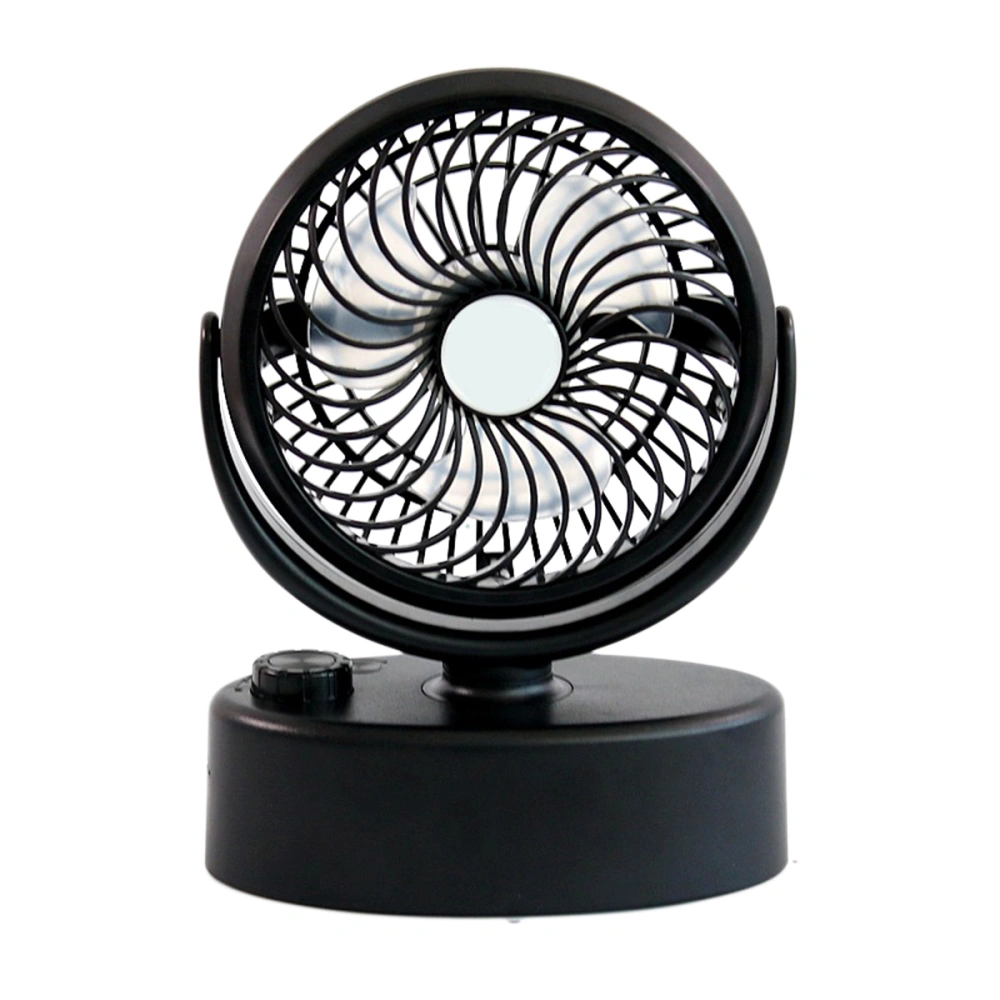 Mini Fan Stepless 360 Degree Adjustable USB Portable Low Noise Travel Cooler (Black)