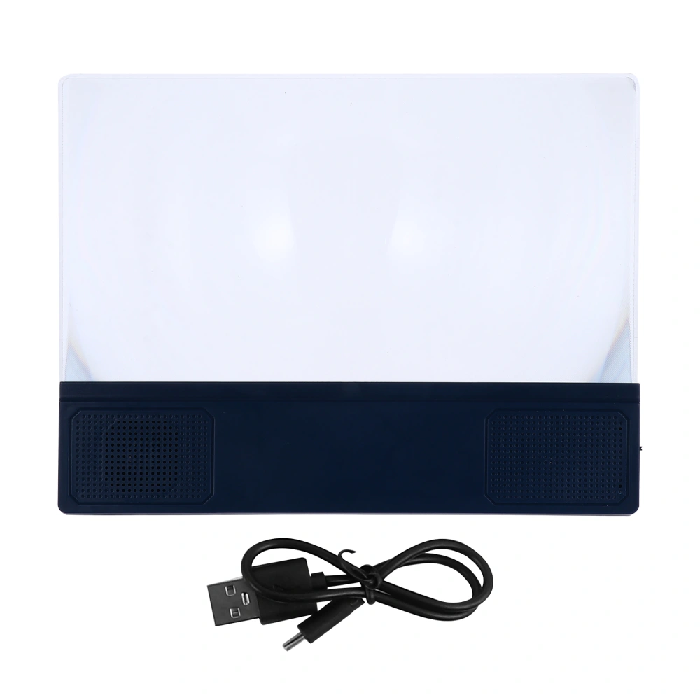 1pc Phone Screen Amplifier with Speaker Ultra Clear Screen Amplifier (Blue)