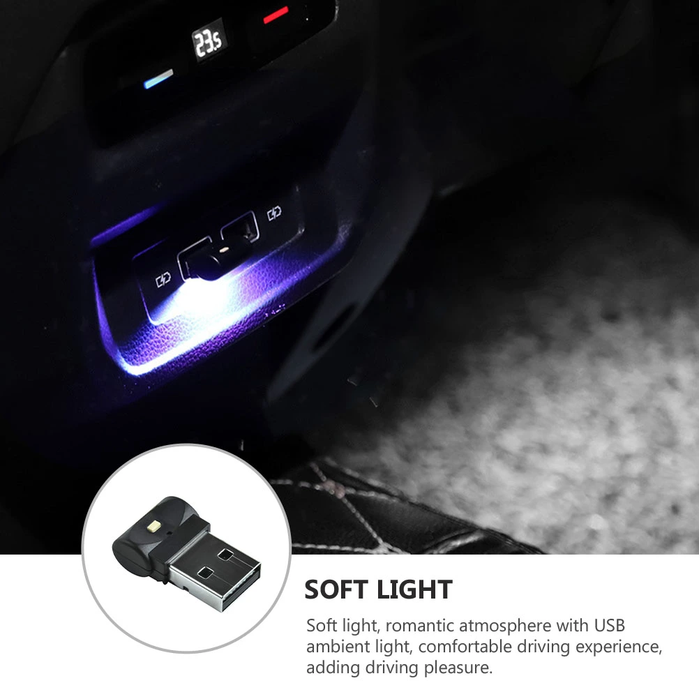 1Pc USB Light Car Interior Mini USB Atmosphere Lamp Decorative Car LED Lamp