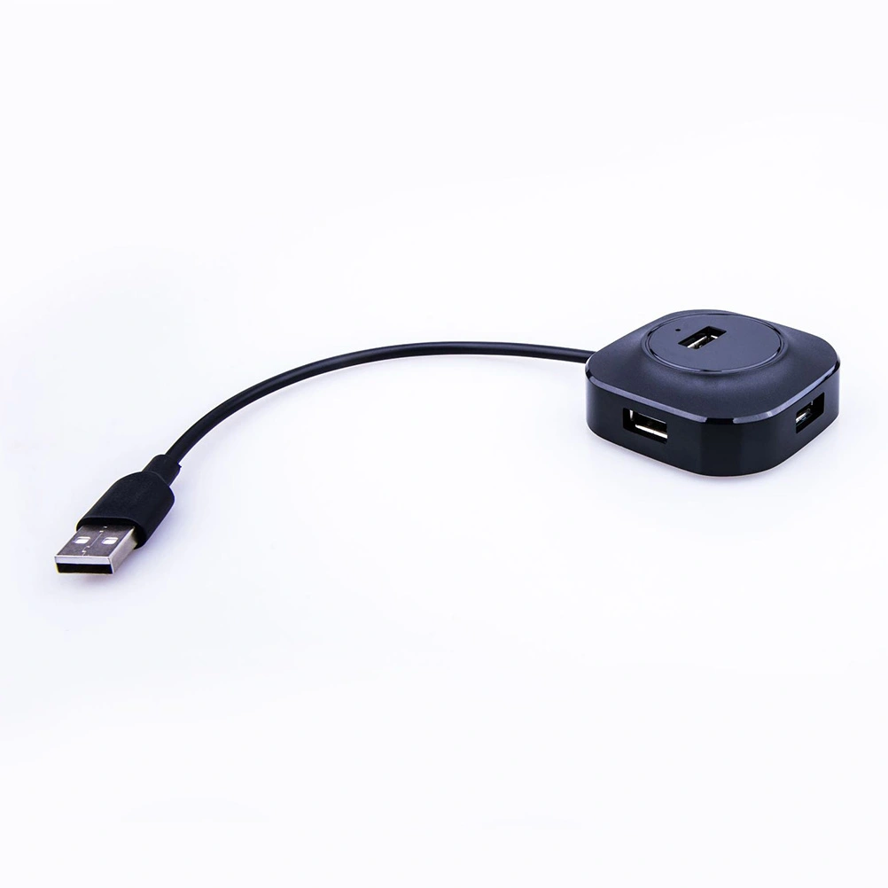 USB Hub USB 2.0 Hub 4-Port High Data Hub for Laptop Computer Phone Tablet (Silver)