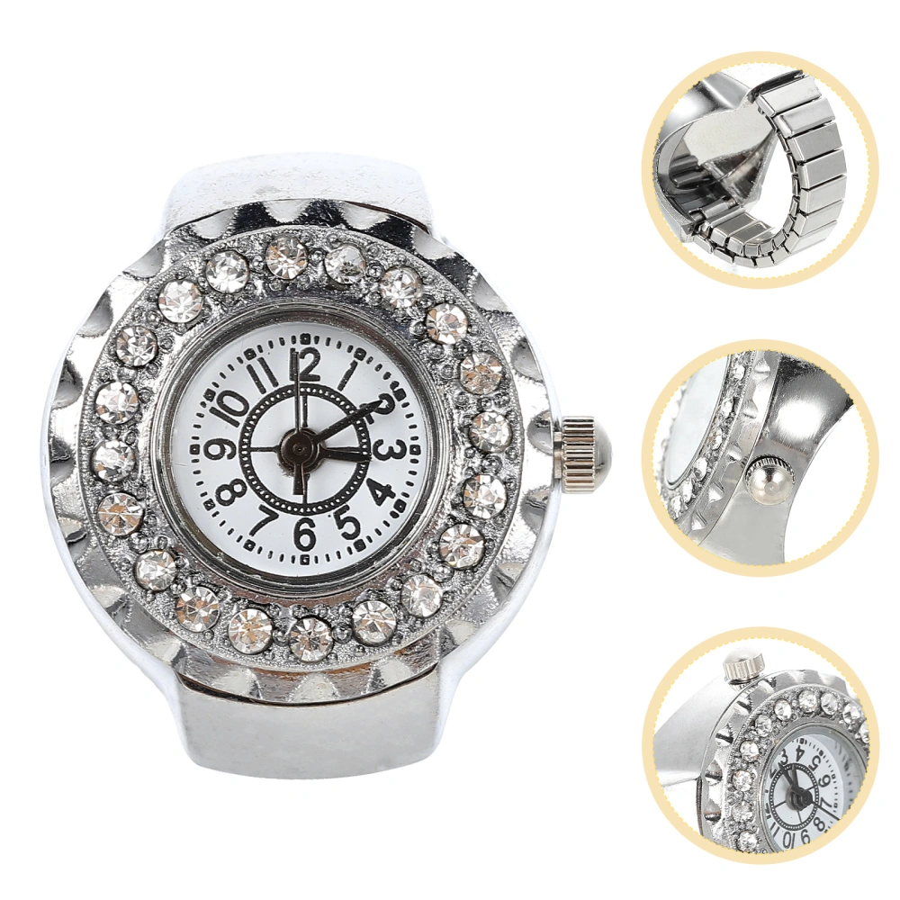 Decorative Finger Ring Stylish Ring Watch Finger Ring Decor Women Finger Watch