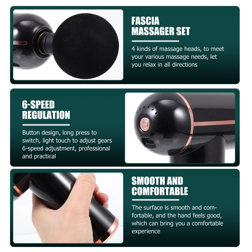 1 Set of Household Fascia Massager Portable Muscle Massager Mini Percussion Massager