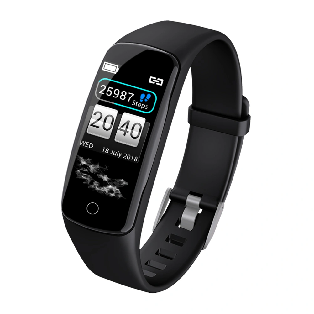 1PC Smart Bracelet Color Screen Sports Smart Watch Heart Rate Blood Pressure Blood Oxygen Monitoring Bracelet Waterproof Dustproof Smart Watch Multi-purpose Smart Wrist Watch Large Screen Sports Bracelet Stylish Cool Smart Watch for Women (Black)