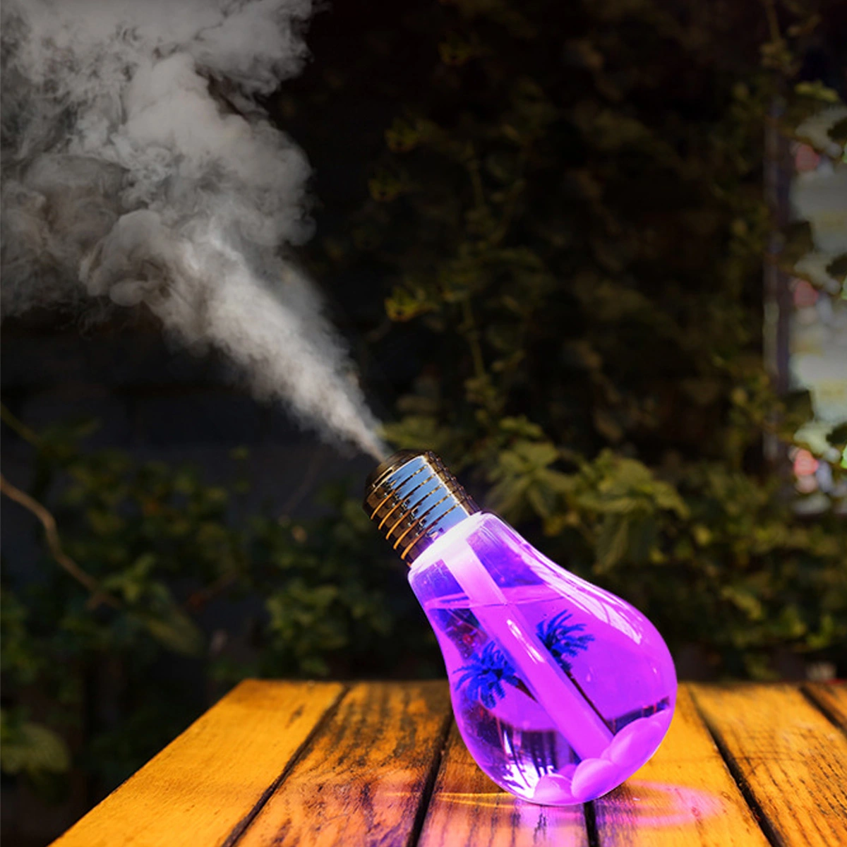 Bulb Humidifier Humidifier Aromatherapy Atomizer Mini USB Humidifier for Home Office Living Room (Golden Mist Surface)