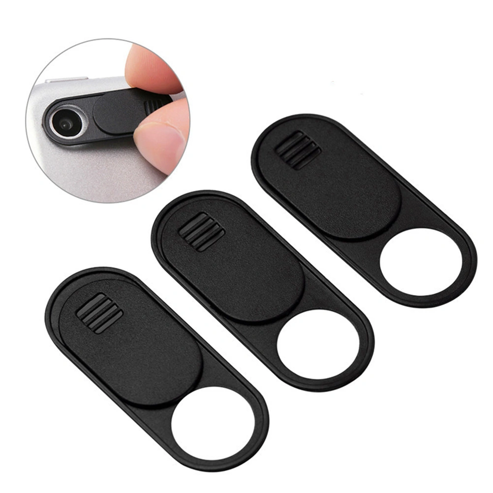 6PCS Plastic Webcam Cover Portable Lens Privacy Cover Webcam Decorative Patch Protective Web Camera Cover for Laptop Phone Tablet(Black)