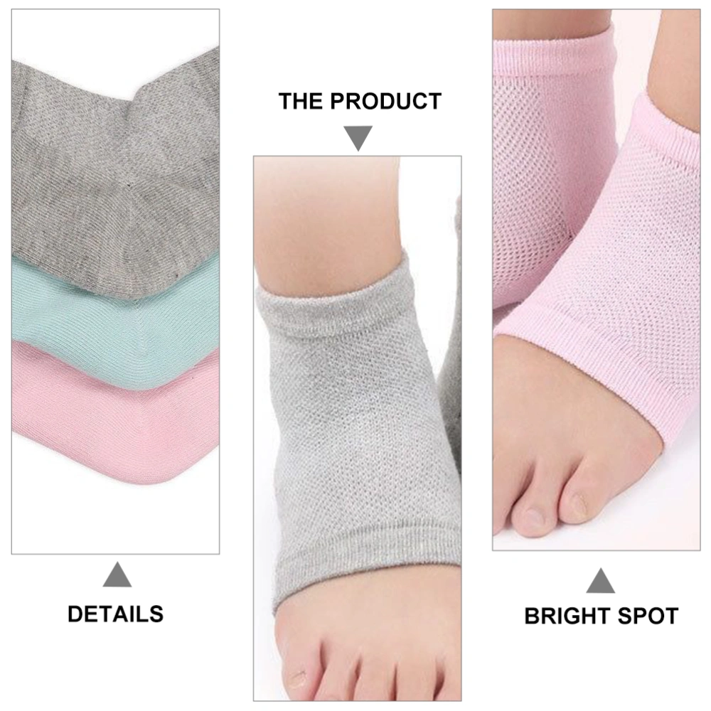 4 Pairs Moisturizing Gel Heel Sleeves Gel Heel Socks Heel Repair Relief Socks