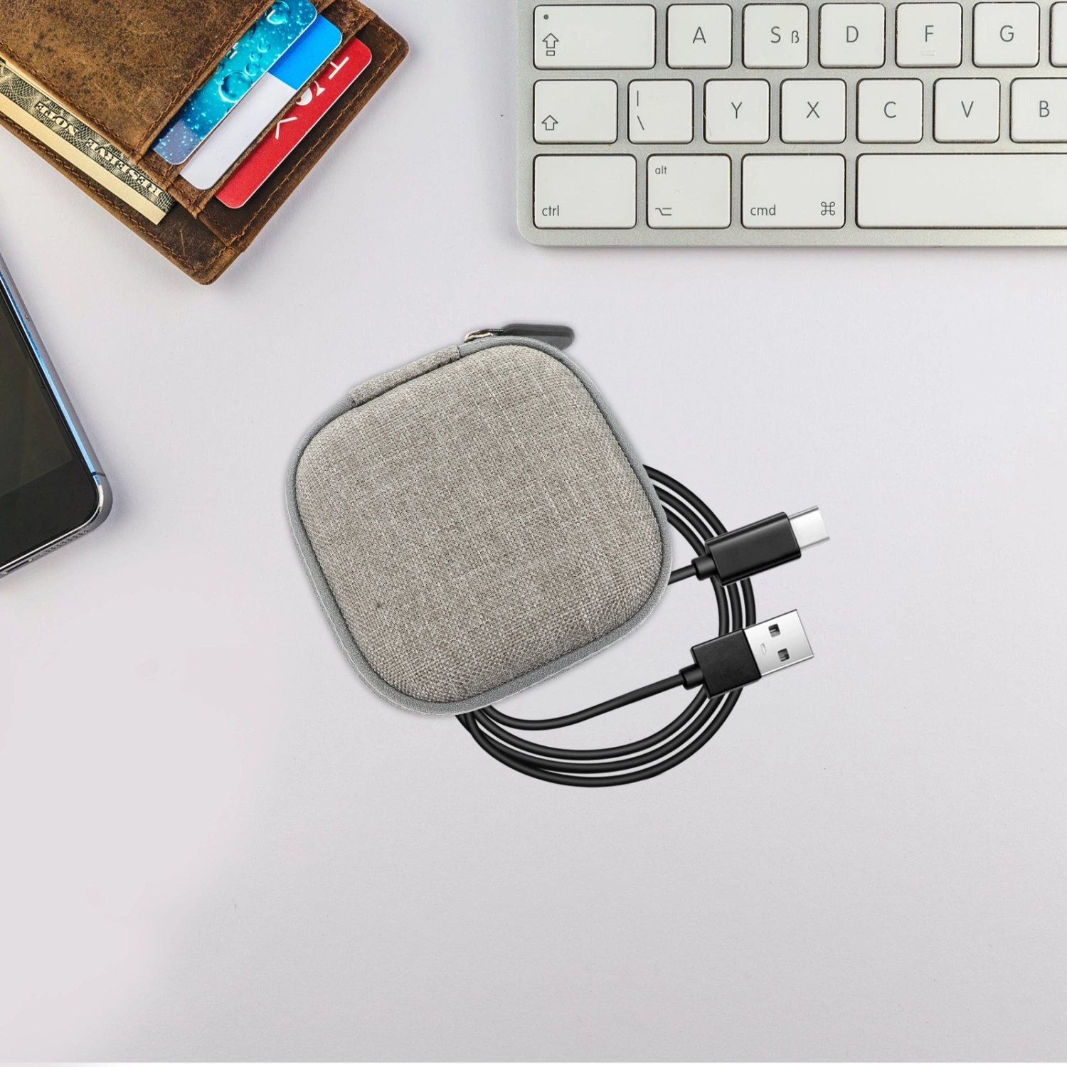 Cable Container Anti-vibration Dustproof Electronic Accessory Storage Pouch