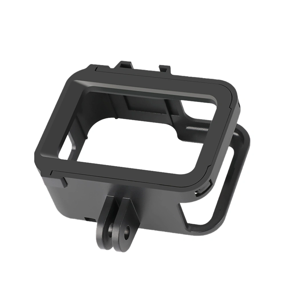 Side Opening Protective Frame Shock-resistant Wear-resistant Housing Case with Cold Shoe Compatible for GoPro Hero8 (Black)