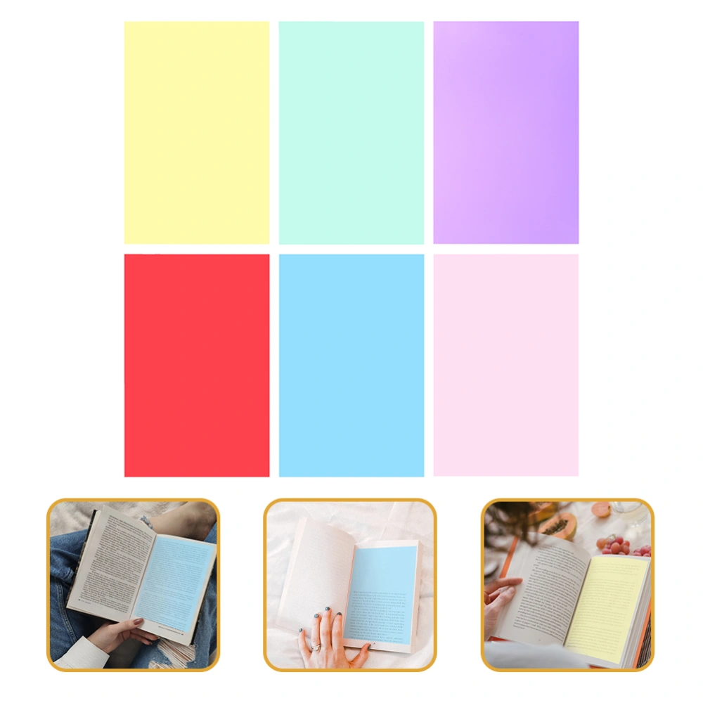 6Pcs Colored Light Filters PVC Photo Films Lighting Gel Filter Plastic Sheets Lighting Gel Sheets