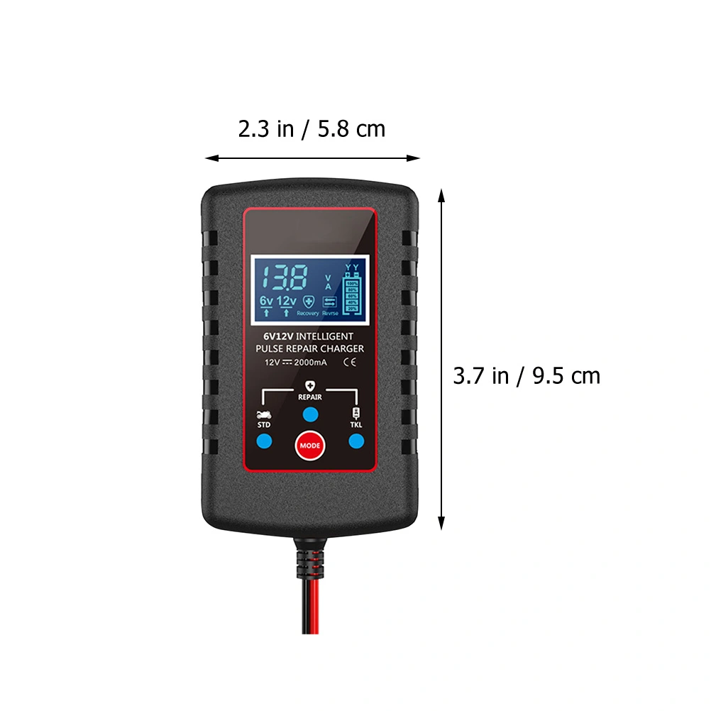 Multifunctional Battery Charger And Maintainer 6v12v Battery Charger Clamp For Motorcycle Lawnmower With US Plug