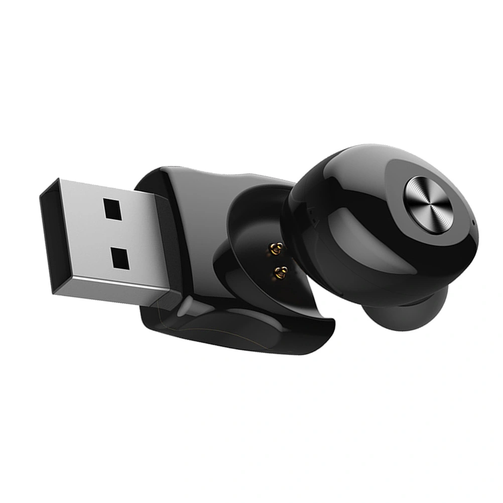 Headset Mini Wireless Earbuds Hi-Fi Music Single Side Earbuds(Black)