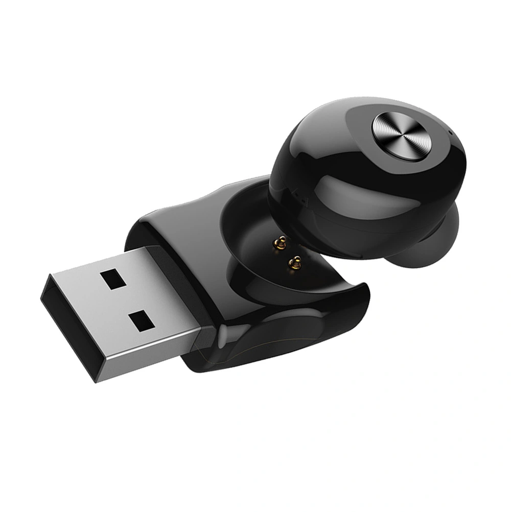 Headset Mini Wireless Earbuds Hi-Fi Music Single Side Earbuds(Black)