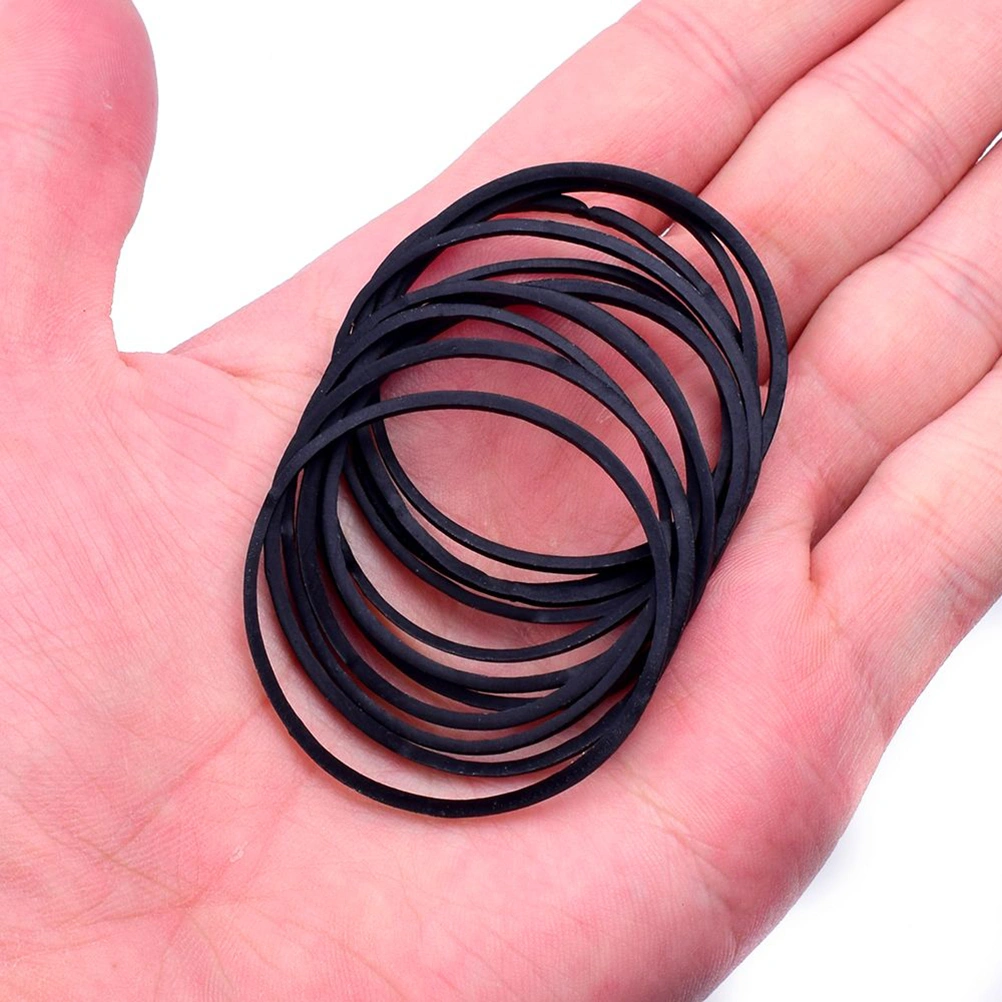 100pcs Rubber Bands Bungee Accessories for Machine Power Supplies (Black)