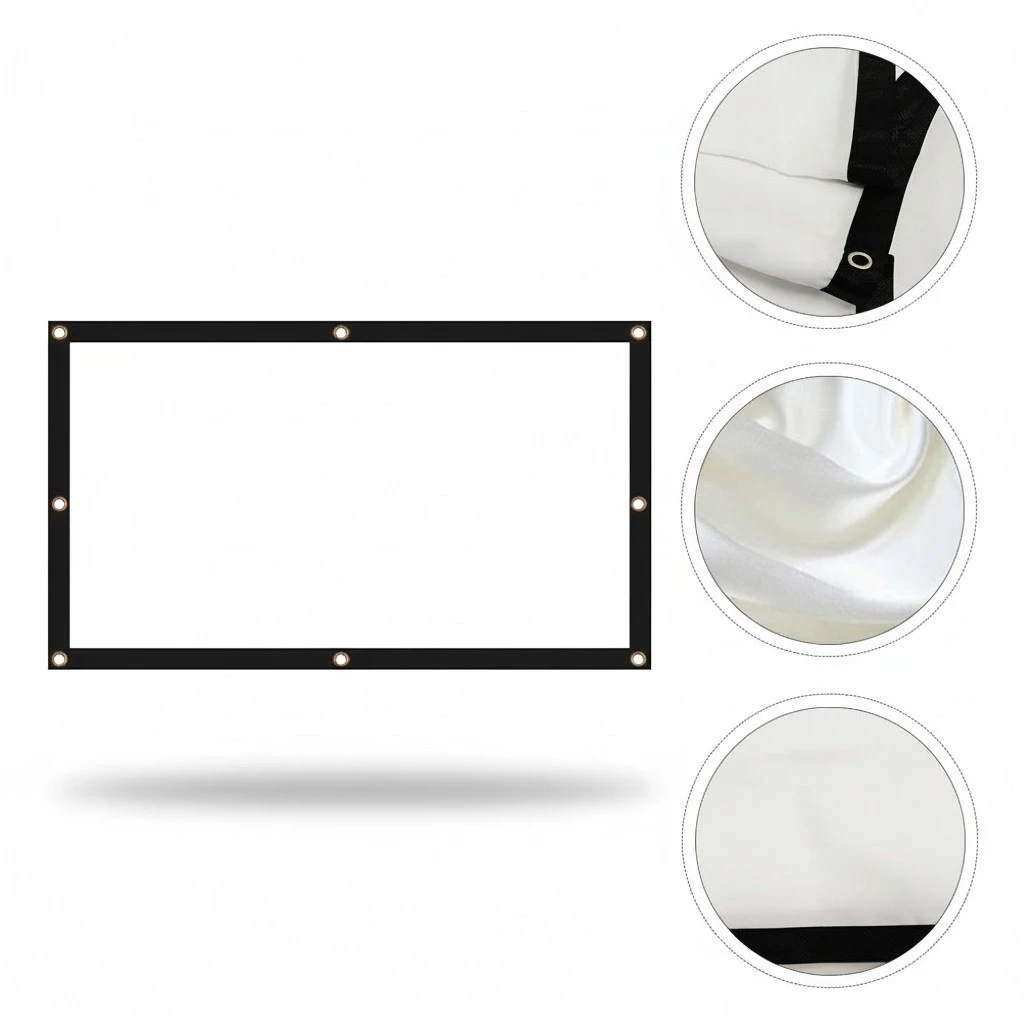 Projector Screen 84 inch 16:9 Foldable Portable Projection Movies Screen