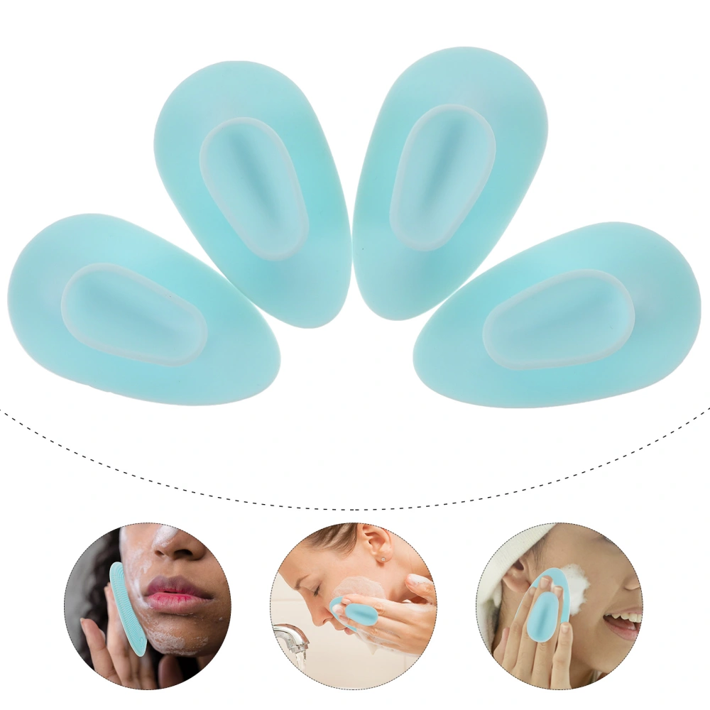 4Pcs Face Washing Brushes Silicone Facial Scrubbers Manual Facial Brush Cleaning Tools