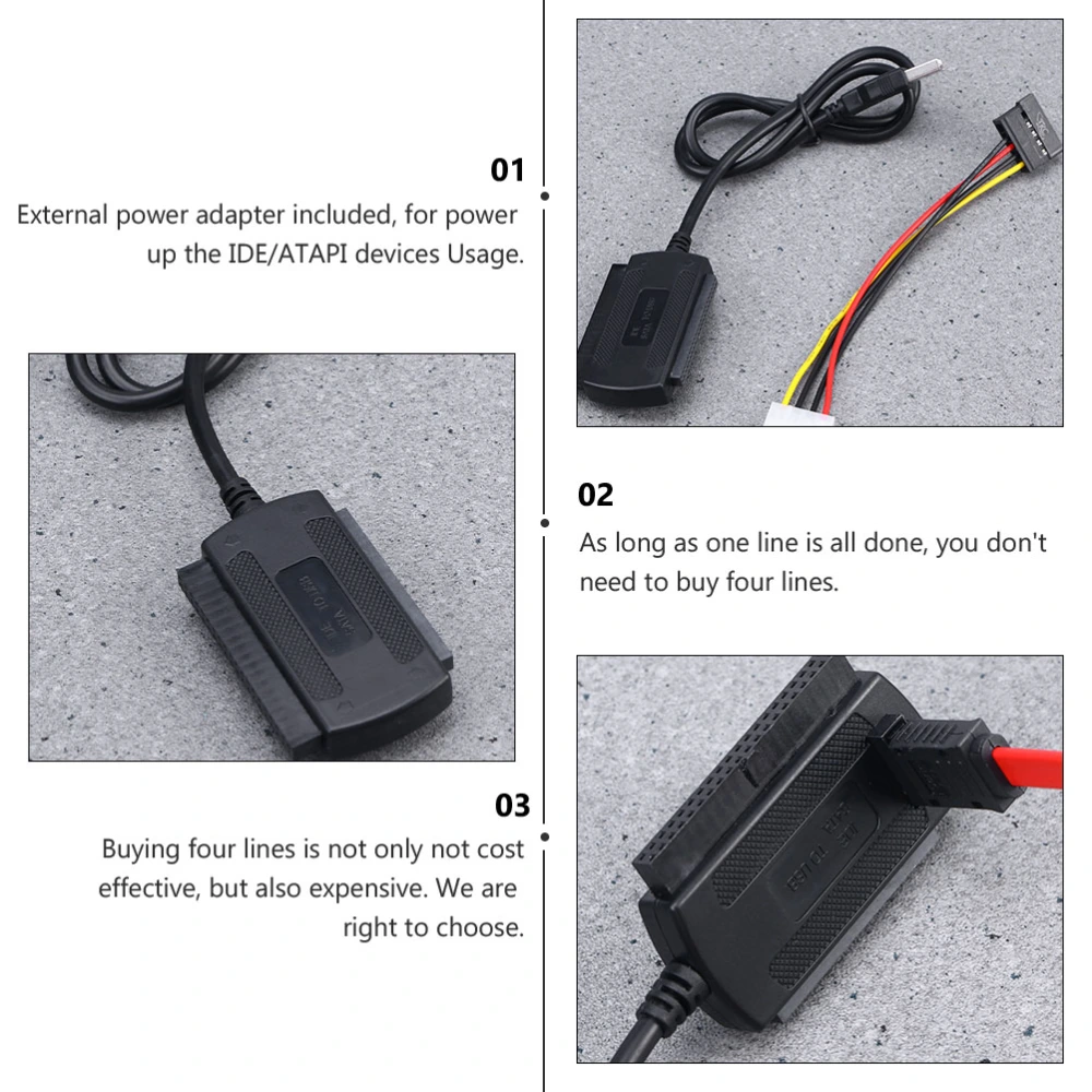 USB 2.0 to IDE SATA 2.5 3.5 Hard Drive Converter Adapter Cable Conversion Cable