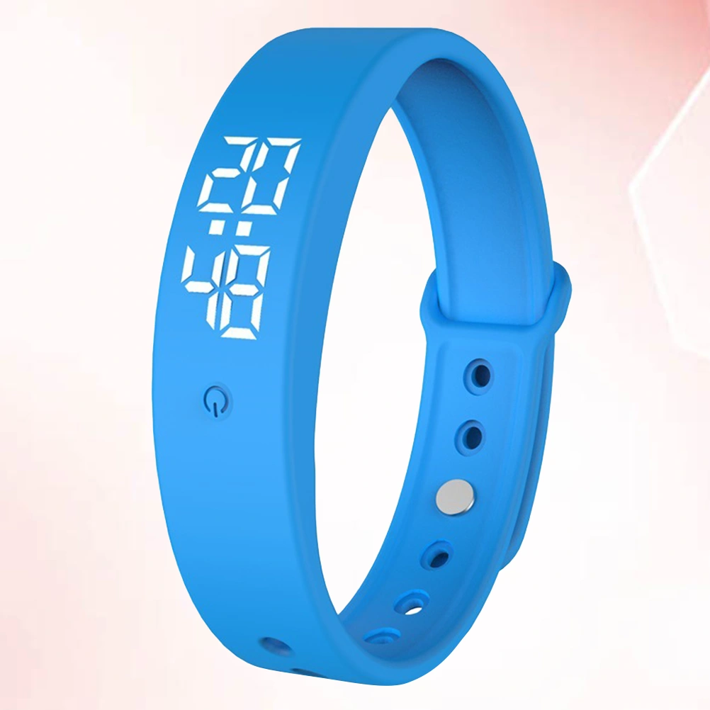 Smart Wristband 24 Hoursbody Temperature Monitor Temperature Measurement Wristband Fitness Bracelet with Vibration Alarm (Blue)