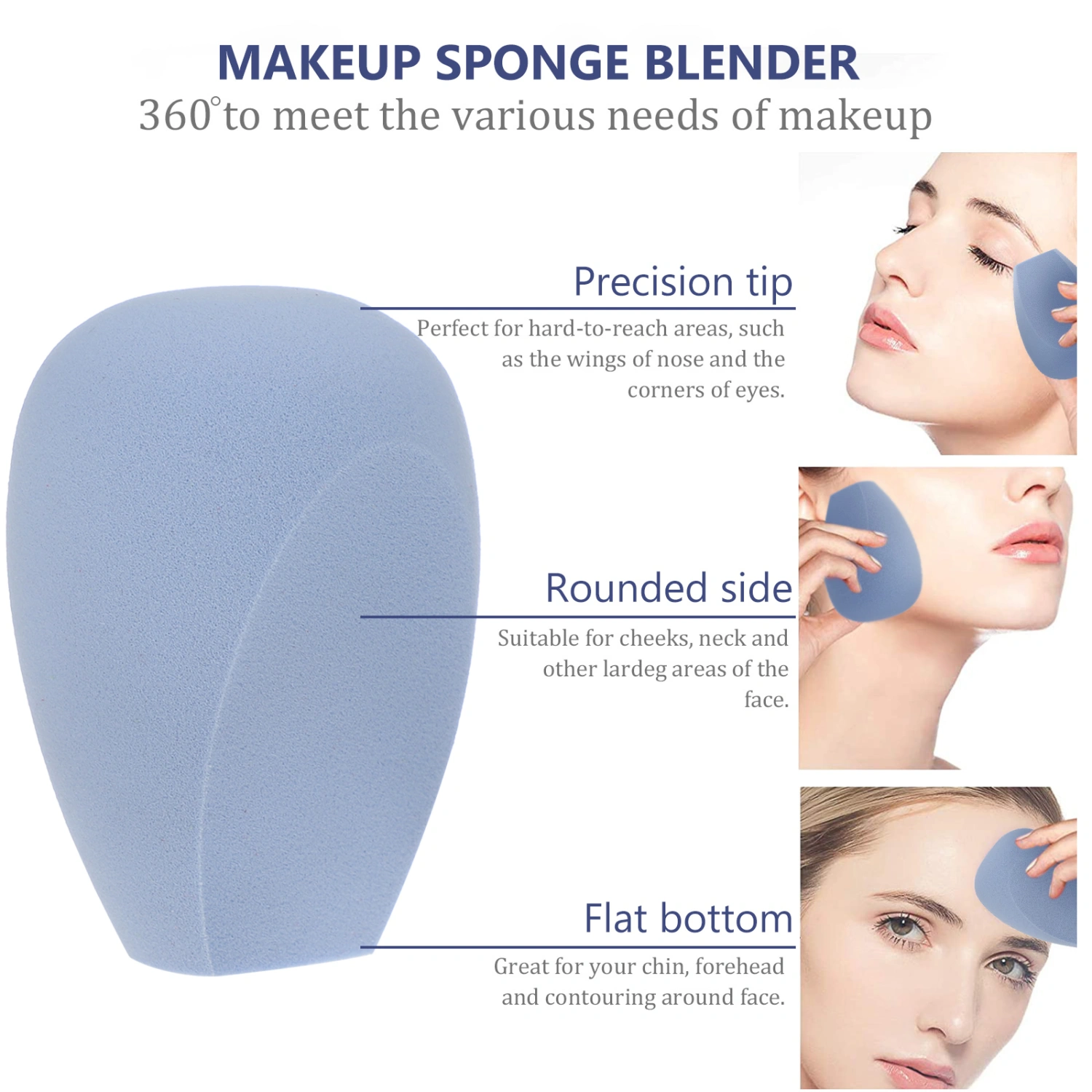 2pcs Makeup Sponge Cosmetic Puff Foundation Cream Sponge Puff Cosmetic Tool