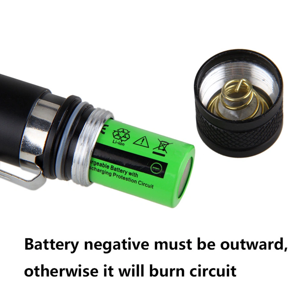 1pc USB Charge Zoom Flashlight LED Super Bright Torch for Outdoor Camping Hiking Fishing