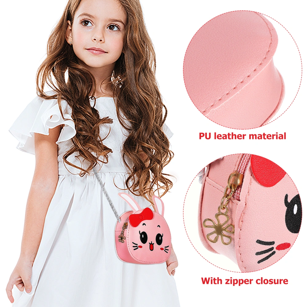 Little Girls Bunny Purse 3D Ear Decor Shoulder Bag Messenger Bag Rabbit Bag Coin Bag