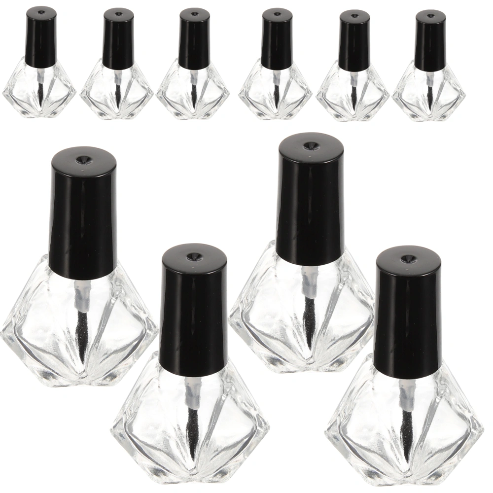 10pcs Glass Nail Polish Bottles Empty Refillable Nail Polish Bottle Containers