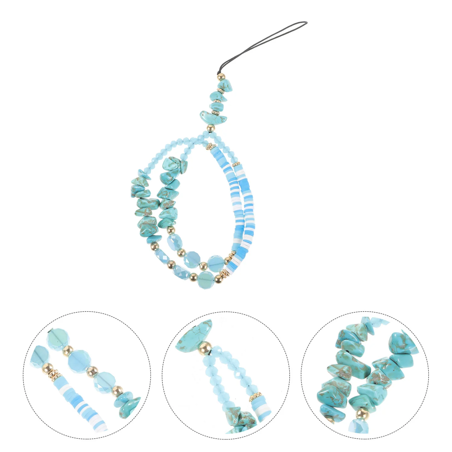 Beaded Phone Strap Charm Beaded Cellphone Charm Kawaii Phone Lanyard Wrist Strap