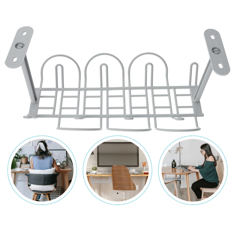 2 Sets Under Desk Cord Racks Under Desk Cable Racks Cable Storage Racks