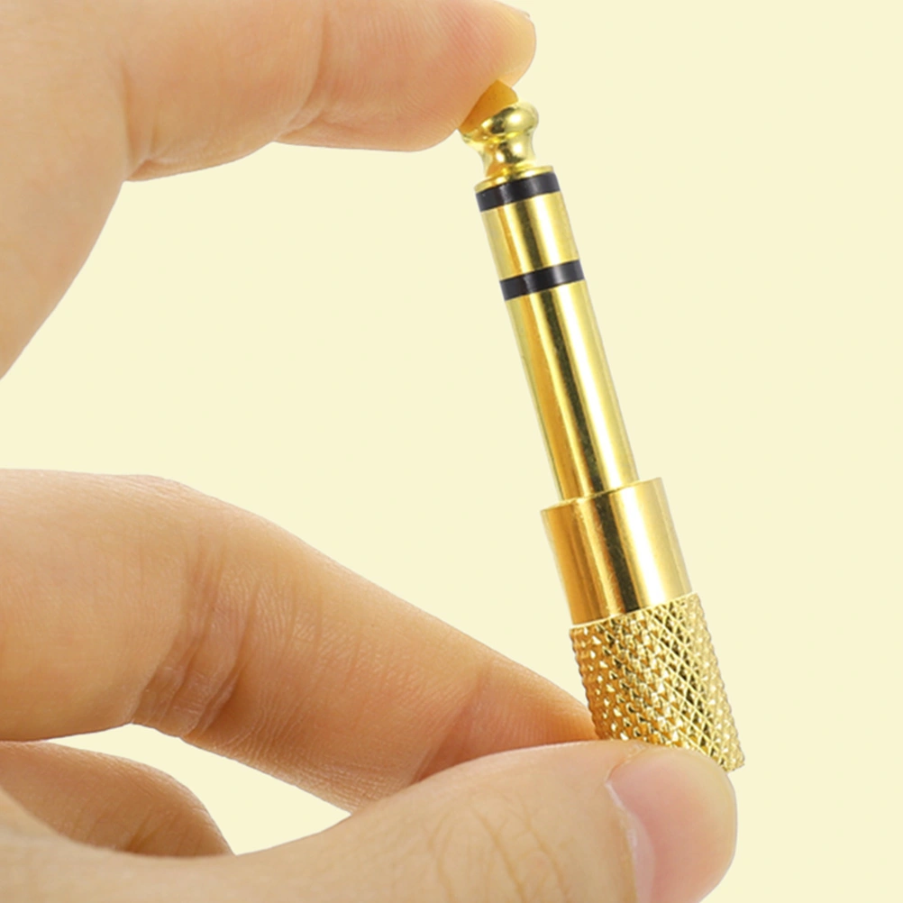 4pcs 6.5mm Male to 3.5mm Female Audio Adapter Audio Jack Adapter for Speaker Headphone Guitar
