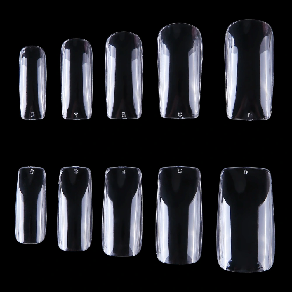 500pcs Full Cover Fake Nails False Nails Nail Art Supplies False Nail Tips for Women (10 Sizes)