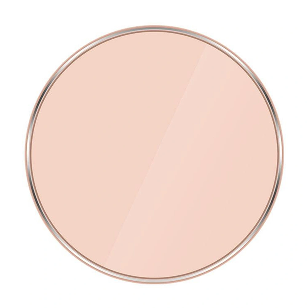 10W Circle Wireless Phone Charger Portable Simple Phone Wireless Charging Plate (Pink)