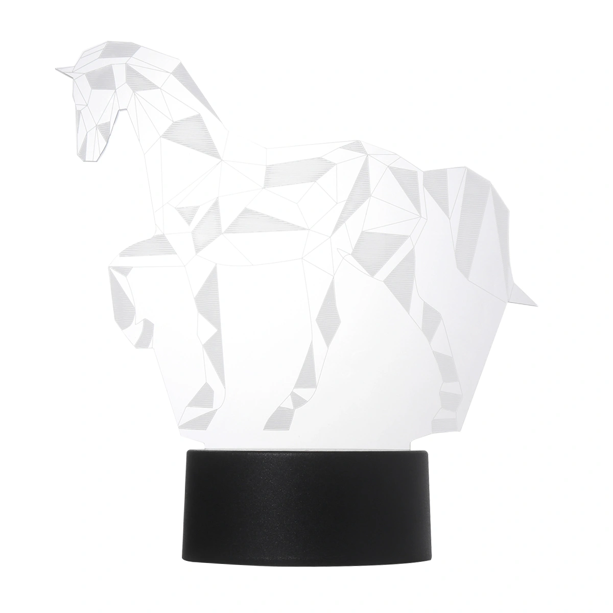 Zebra 3D Night Light LED Colorful Decorative Lamp USB Bedside Light Gifts for Bedroom (Black Base)