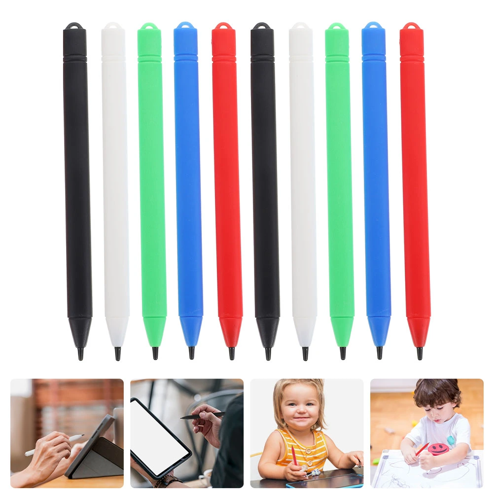 10pcs Replacement Stylus Drawing Pen Lanyard Hole Design LCD Stylus Pens