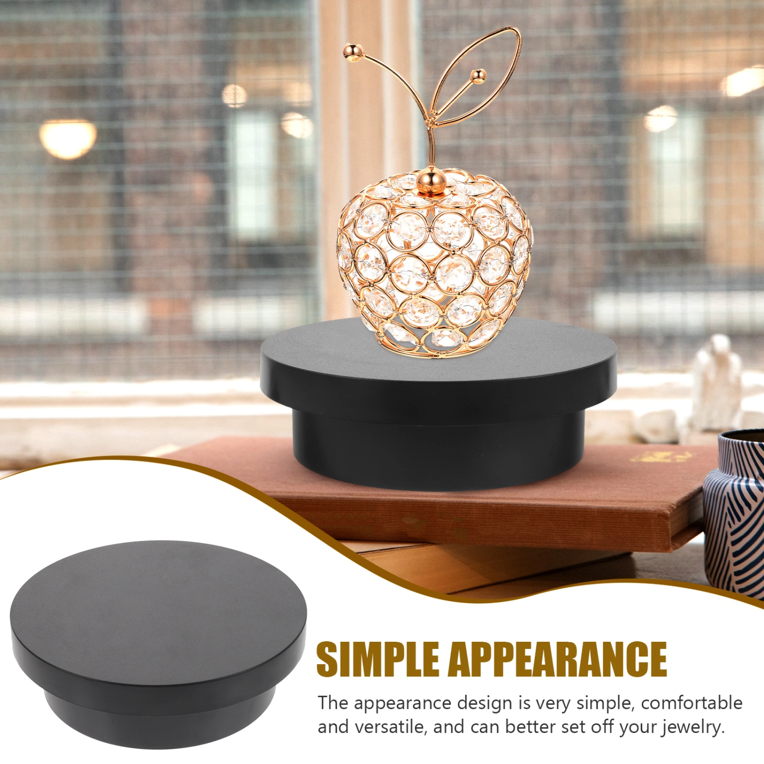 Automatic Rotating Display Stand Collection Showcase Turntable 360 Degree Jewelry Display Holder