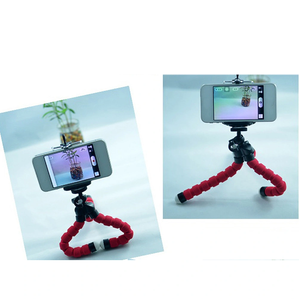 3pcs Flexible Sponge Octopus Tripod Mobile Phone Smartphone Tripod Flexible Light Weight Tripod Phone Holder Selfie Travel Tripod(Black/Red/Blue)