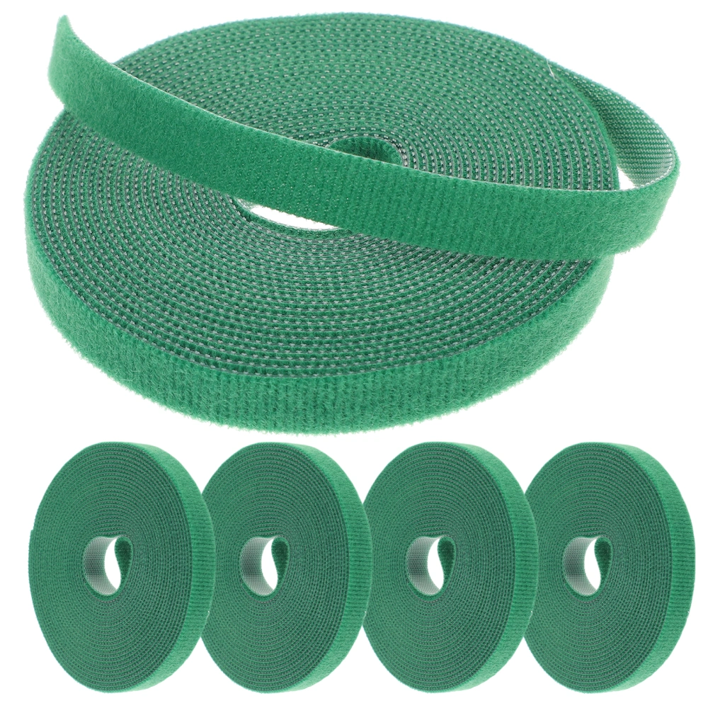 5 Rolls of Hook and Loop Tape Roll Self Adhesive Cable Management Tape Plant Ties