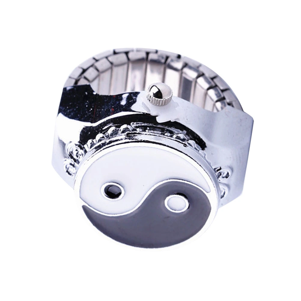 1Pc Metal Finger Watch Exquisite Finger Watch Decorative Small Ring Watch