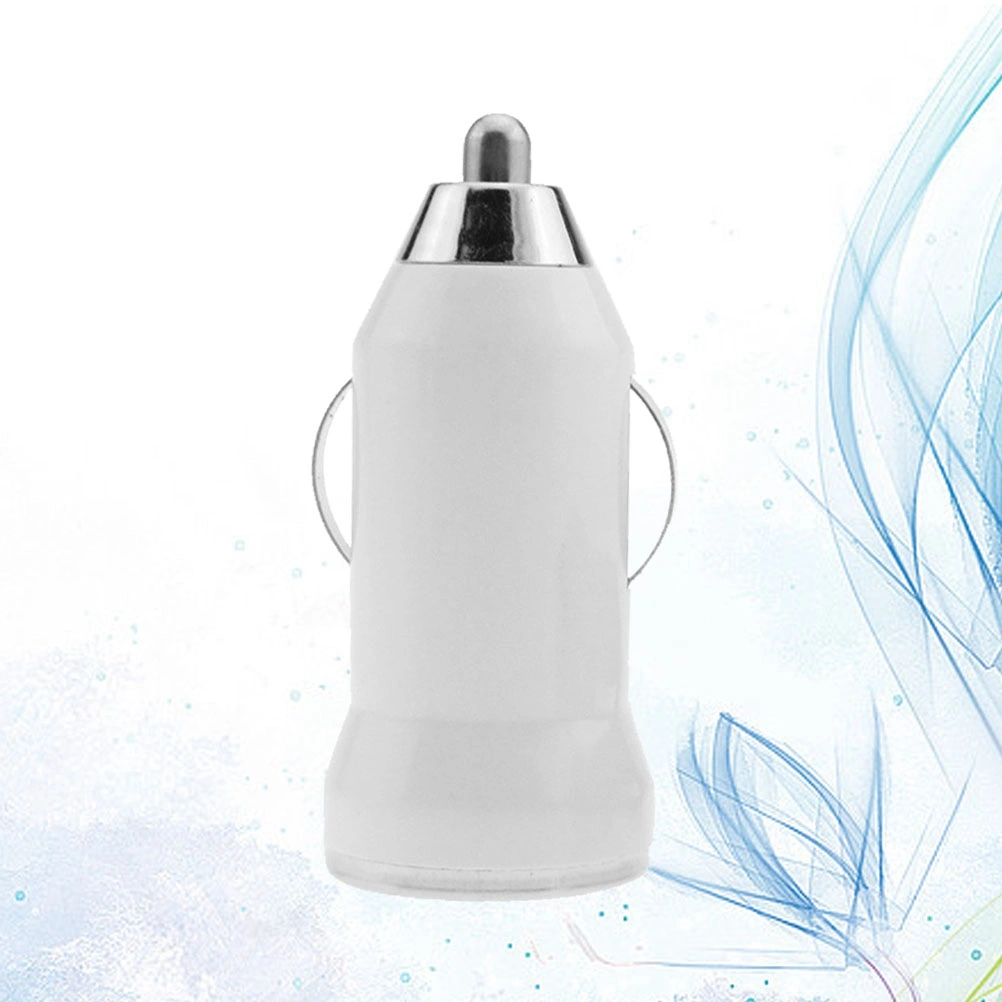 Bullet Head Single USB Car Charger Fast Charge for Mobile Phone Universal Power Charging Adapter (White)