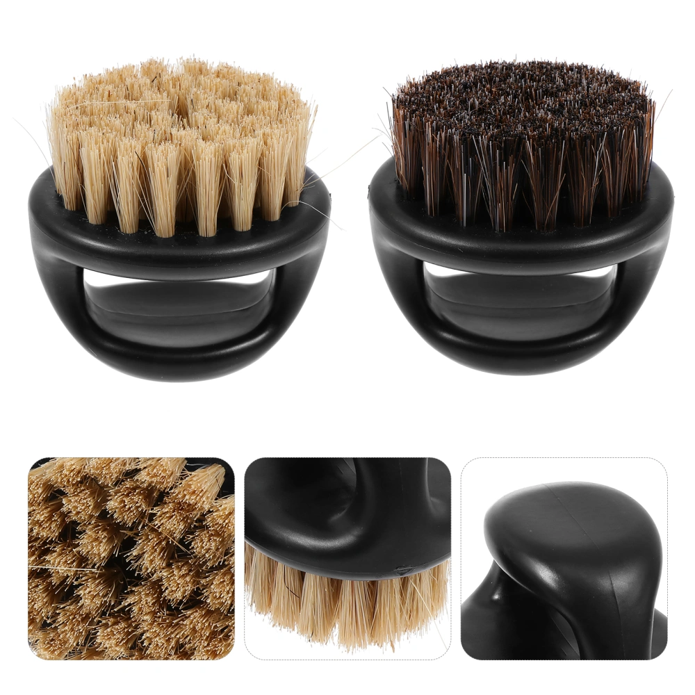 2pcs Mustache Bristle Brushes Beard Brushes Beard Care Tools (Assorted Color)