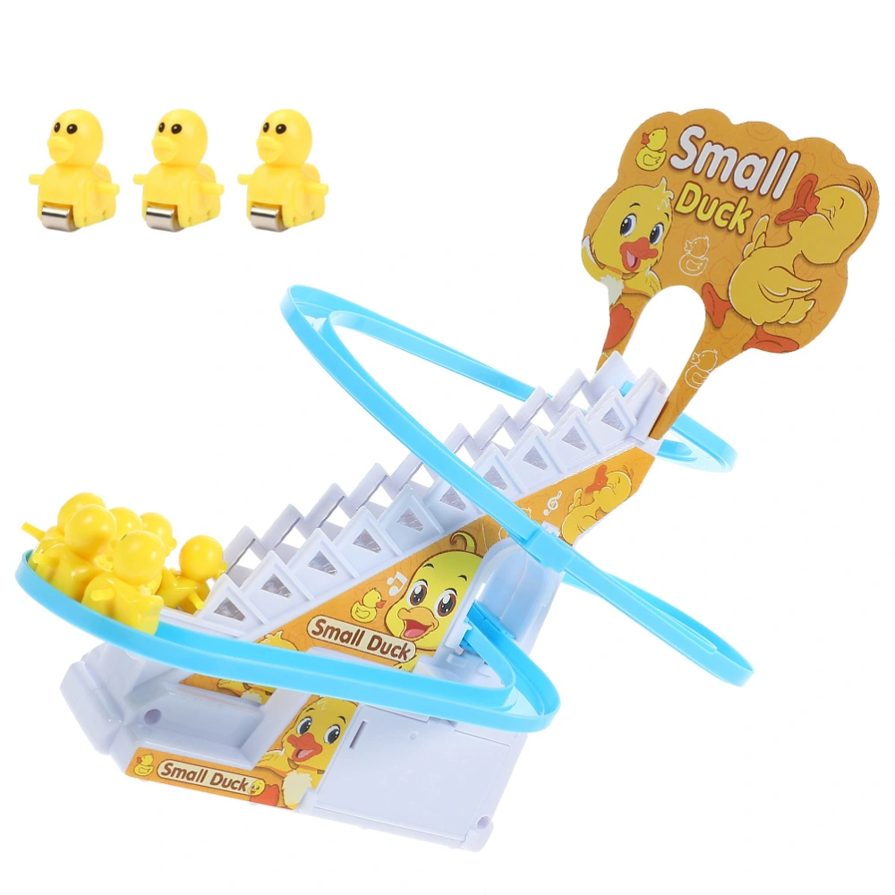 1 Set Small Duck Sliding Toys Electric Duck Climbing Stairs Tracks Slide Toy for Kids Toddlers