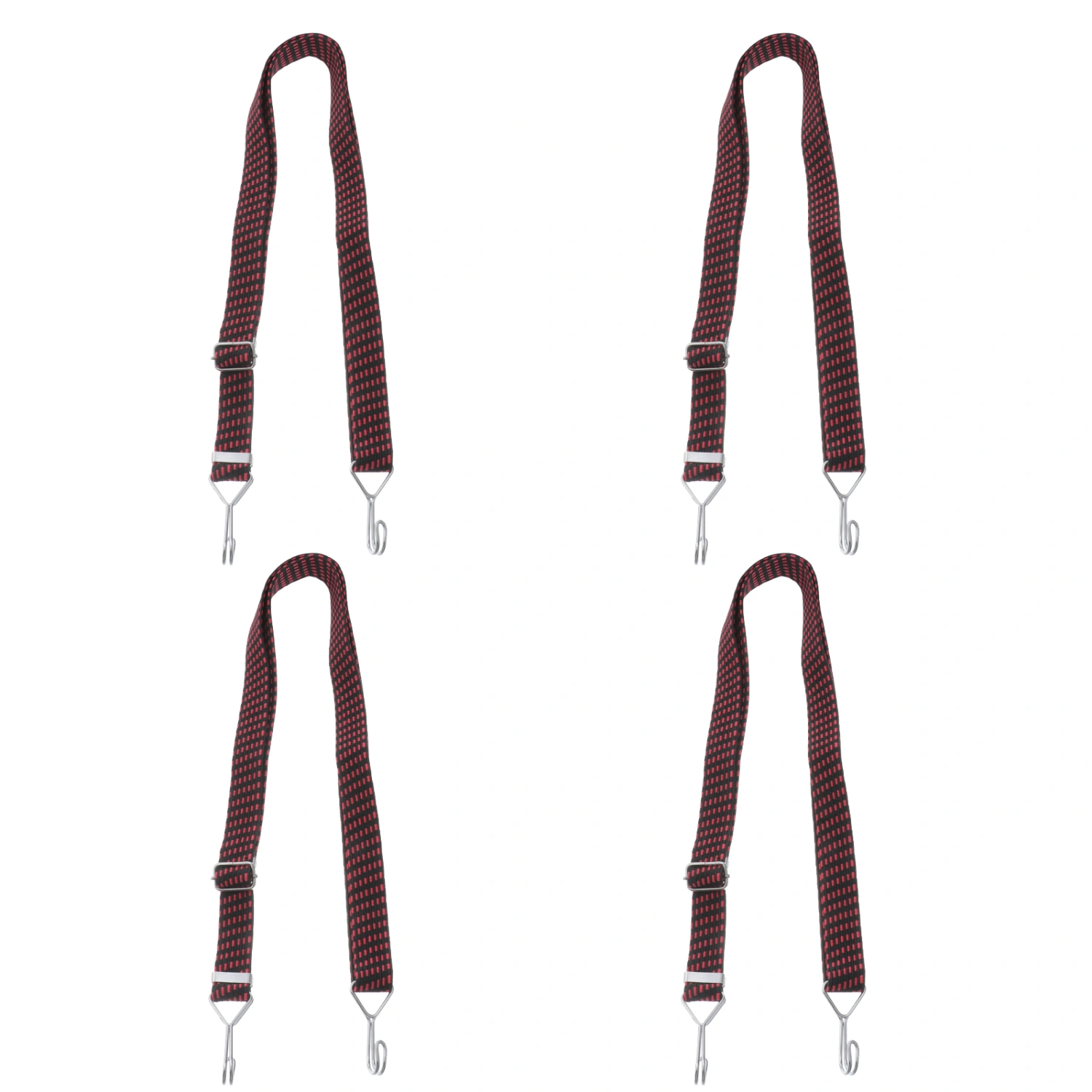 4pcs Adjustable Bungee Cords Long Flat Elasticity Ropes Heavy Duty Elastic Straps
