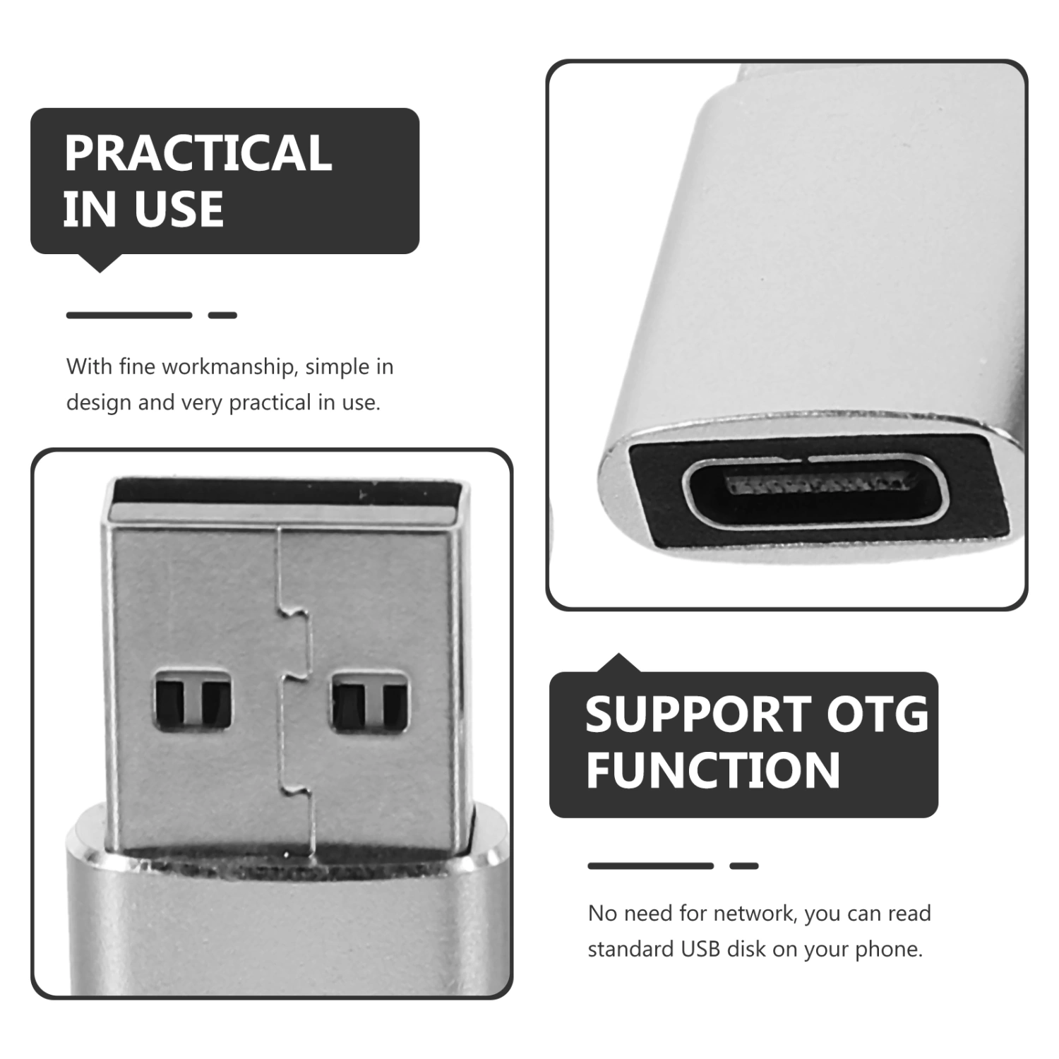4pcs USB-C to USB Adapter OTG Adapter USB 3.0 to USB Type-C Converter Supply