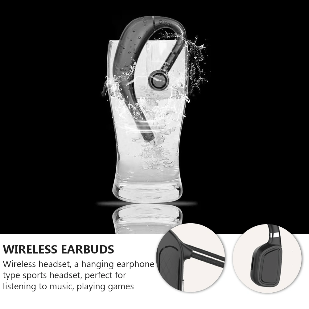 1 Set of Wireless Earbud Mini Earphone Sports Headphone Hand-free Earphone