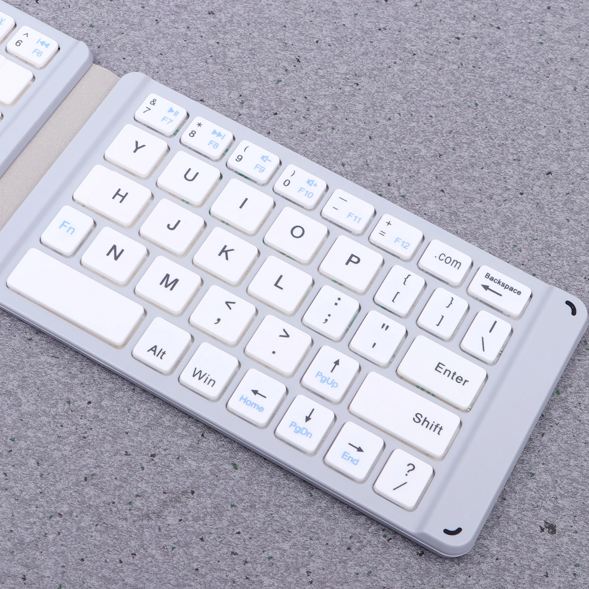 Foldable Tablet Wireless Keyboard Mini Notebook Keyboard Portable Phone Wireless Keyboard (White)