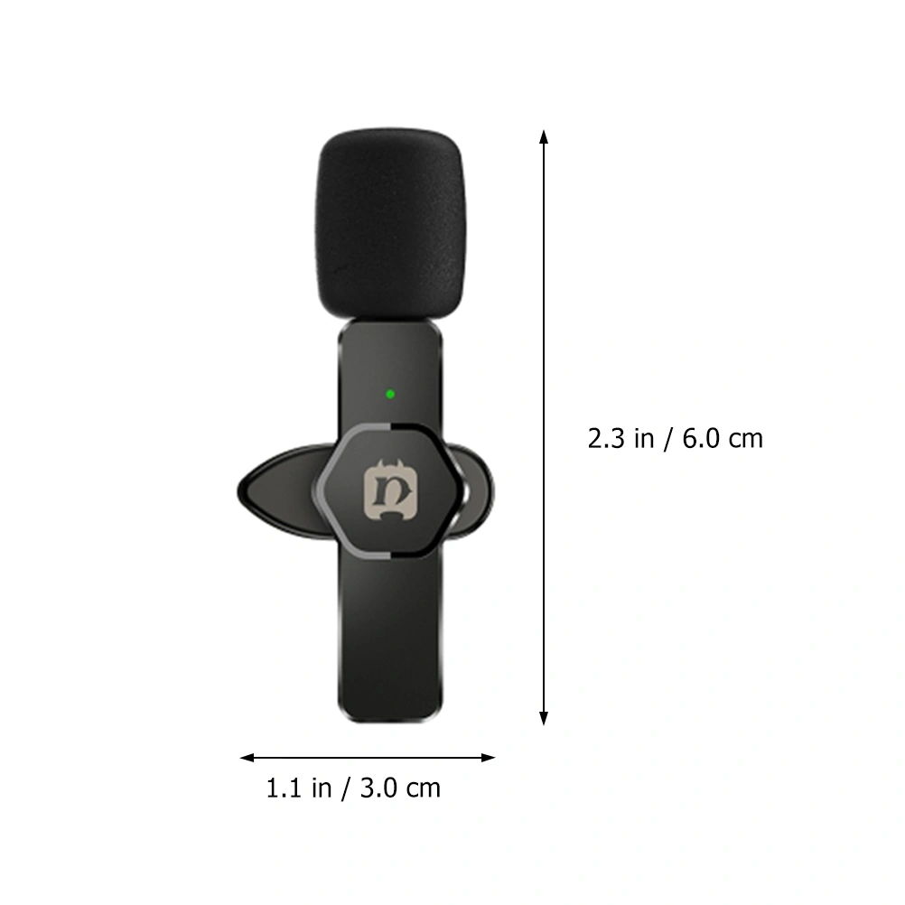 Wireless Lavalier Microphone Plug and Play Lapel Clip-on Small Mic for Phone PC