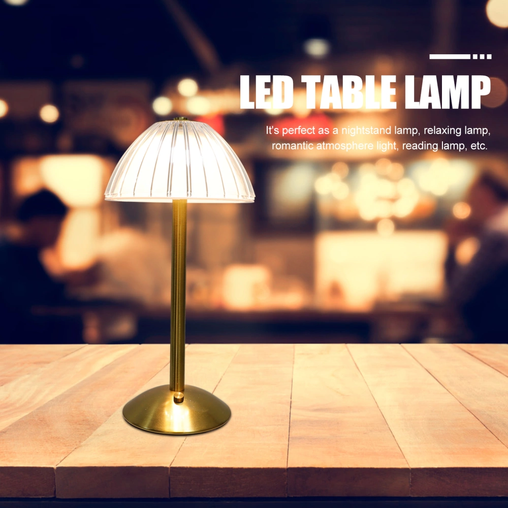 Vintage Bedside Lamp Mushroom Table Lamp with Touch Sensor Rechargeable LED Lamp