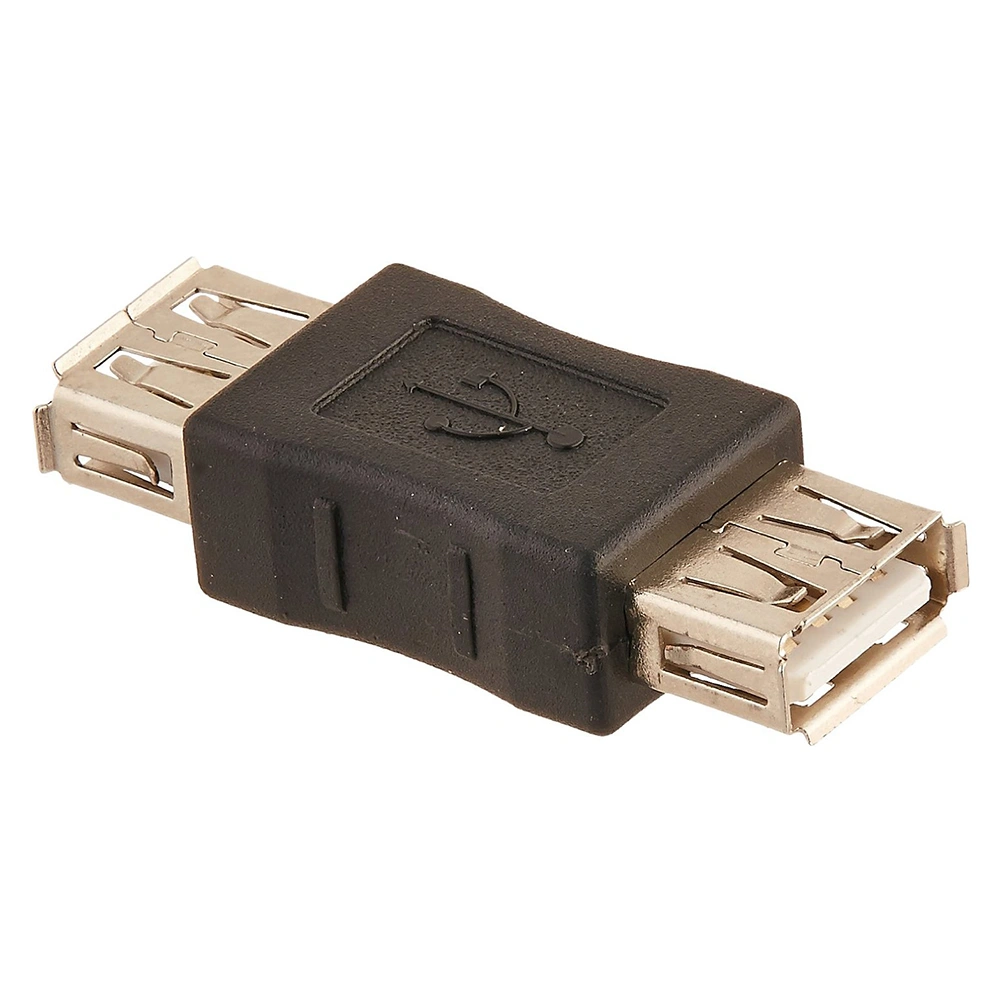 USB Type A Female to Female Adapter (Black)