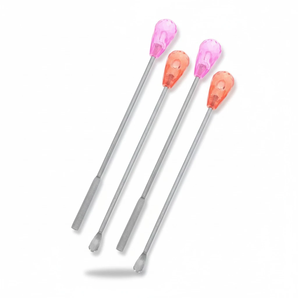 4pcs Stainless Steel Tattooing Ink Spoons Stirring Sticks Pigment Agitators
