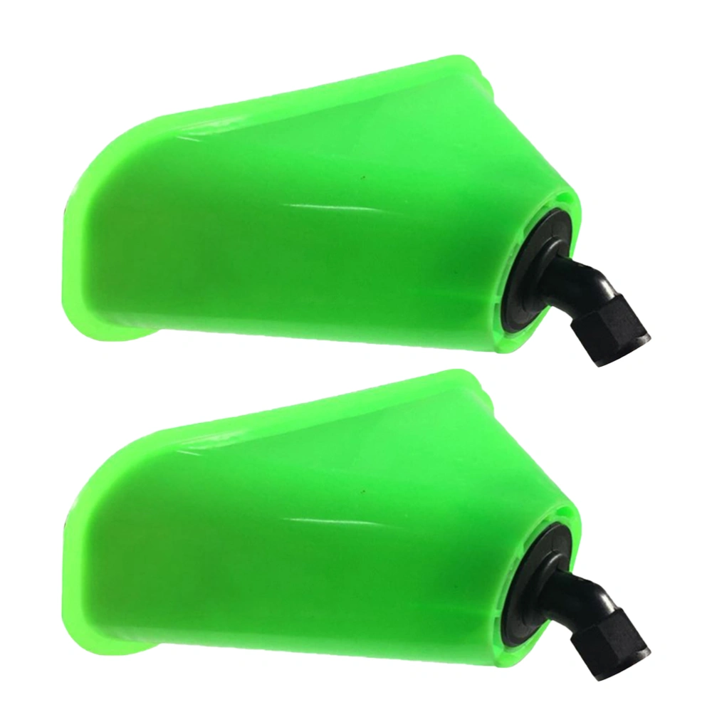 2PCS Power Sprayer Windproof Cover Horn Shape Sprayer Windproof Shield Windproof Sprayer Accessories Fan-type Sprinkler Head Cover for Gardening (Green)